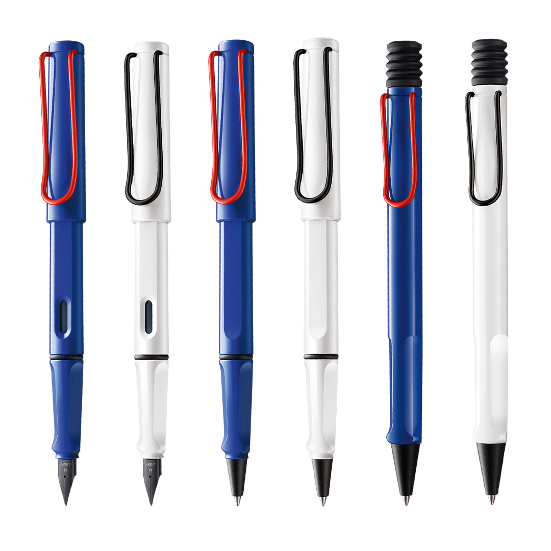 LAMY Safari Special Edition 2022 - Blue with Red Clip / White with Black Clip